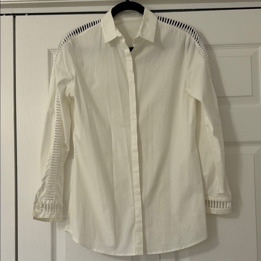 Anne Fontaine White Button Down Shirt Classic Design